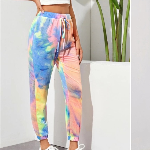 1 LEFT 🌻 Tie Dye High Waist Joggers - Picture 5 of 6